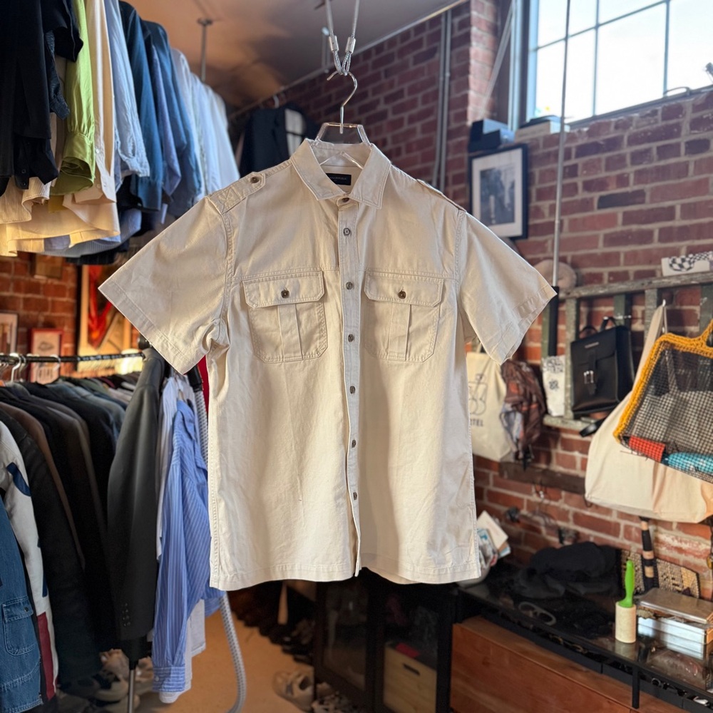Banana Republic Beige Button-Up Shirt